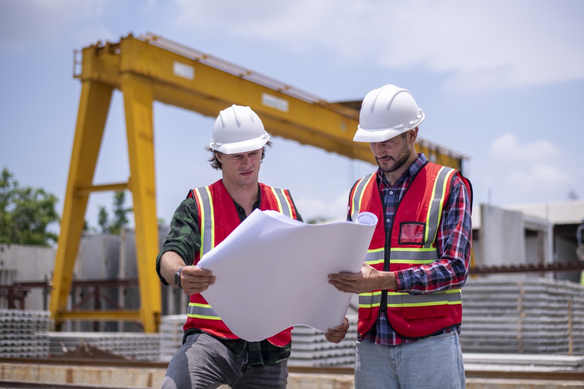 engineer or worker architecture wearing safety uni 2025 03 16 01 48 54 utc